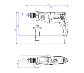 Mașină de găurit METABO BE 850-2  850w photo 7