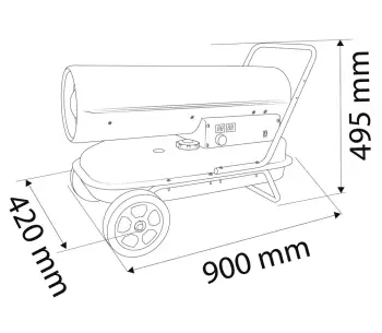 Тепловая пушка NEO TOOLS 90-081 30квт дизель/керосин 750 000л/ч photo 6