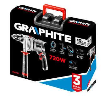 Mașină de găurit cu percuție GRAPHITE 58G727 720w photo 1