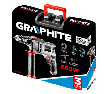 Дрель ударная GRAPHITE 58G726 650вт photo 1