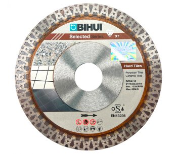 product Алмазный отрезной диск BIHUI DCDA115 115мм турбо Керамика/Мрамор/Гранит