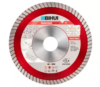 Disc de tăiat cu diamant BIHUI DCDT125 125mm Turbo Ceramică/Porțelan/Marmură photo