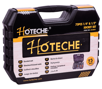 Set 73 duze tubulare și biți HOTECHE 203001 4,5x27 mm photo 2