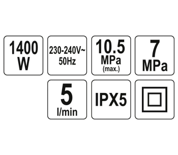 Мойка высокого давления YATO YT85910 1400вт 105бар 300л/ч photo 4