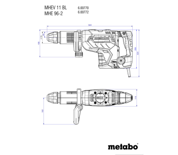Отбойный молоток METABO MHEV 11 BL 1500вт 18Дж photo 3