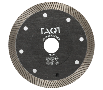 Disc de tăiat cu diamant TAQT TQBT125 125mm Turbo Ceramică/Porțelan/Marmură photo