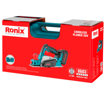 Рубанок аккумуляторный RONIX 8603 20В 4Ач 82мм photo 6