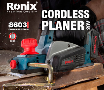 Рубанок аккумуляторный RONIX 8603 20В 4Ач 82мм photo 7