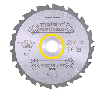 Пильный диск METABO Power CUT 216x30 Z24 WZ 5 216мм 2.4мм photo