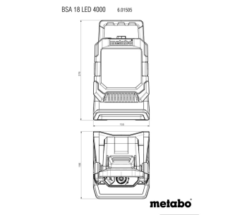 Фонарь строительный аккумуляторный (без АКБ) METABO BSA 18 LED 4000 4000лм 18В photo 6