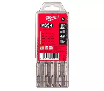Набор буров по бетону MILWAUKEE SDS Plus Perfect Match MX4 5-18мм x 160-250мм photo 0