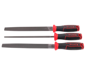 Набор 3 напильников RONIX RH-2505 Плоский/Полукруглый/Круглый photo 1