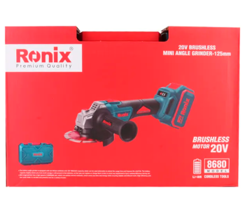 Угловая шлифмашина аккумуляторная RONIX 8680 125мм 20В 4Ач photo 1