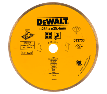 Алмазный отрезной диск DEWALT DT3733 254мм Сплошной Керамика photo