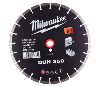 Алмазный отрезной диск MILWAUKEE HUDD350 MPP 350мм Сегментированный Бетон/Кирпич photo