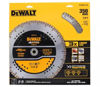 Disc de tăiat cu diamant DEWALT DT20461 350mm Segmentat Beton/Piatră/Cărămidă photo 0