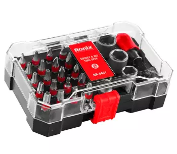 product Set 29 biți și duze RONIX RH-5451 SL/PH/PZ/Hex/Torx 25/65mm