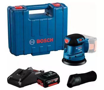 Mașină de șlefuit excentrică fără fir BOSCH GEX 185-LI PROF 125mm 18V 4Ah photo 1