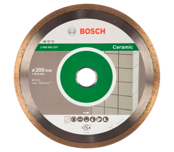 Алмазный отрезной диск BOSCH Professional for Ceramic 2608602537 200мм Сплошной Керамика photo
