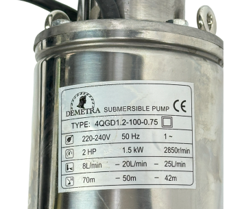 Pompă submersibilă Demetra 4QGD1.2-100-0.75 1500w 1500l/h photo 0
