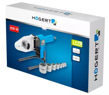Аппарат для сварки полипропиленовых труб HOEGERT HT1P680 850вт 16/20/25/32/40/50/63мм photo 1