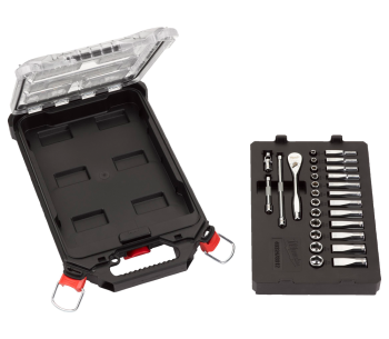 Набор торцевых головок 32шт + трещетка 3/8" MILWAUKEE Socket PACKOUT Set 6-91 мм photo 0