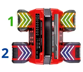 Зарядное устройство 4 порта EINHELL 2x2 Power X-Quattrocharger 4A 18В 4A photo 0