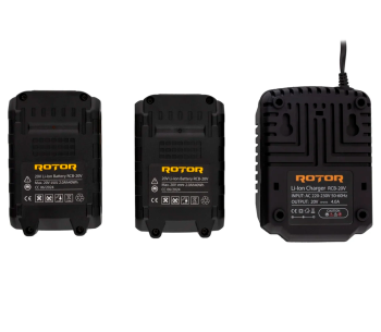 Încărcător cu 2 acumulatoare ROTOR RCB-20V 18V 2A photo 0