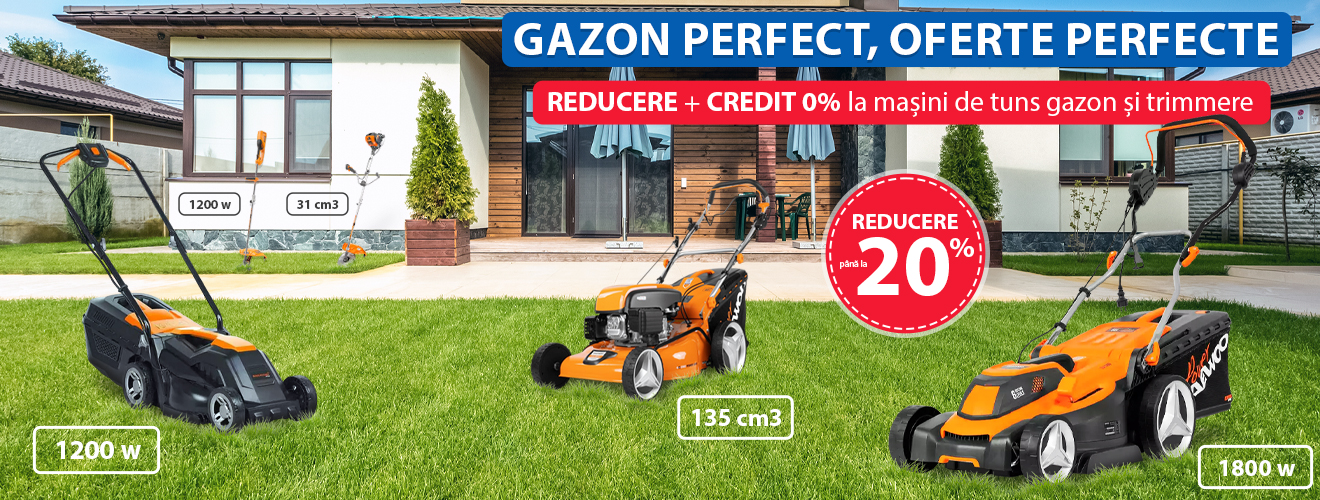 Ofertă avantajoasă la mașinile de tuns gazon și motocoase promo